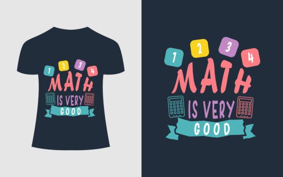 1234 Math T-Shirt Design for Crafting and Printables