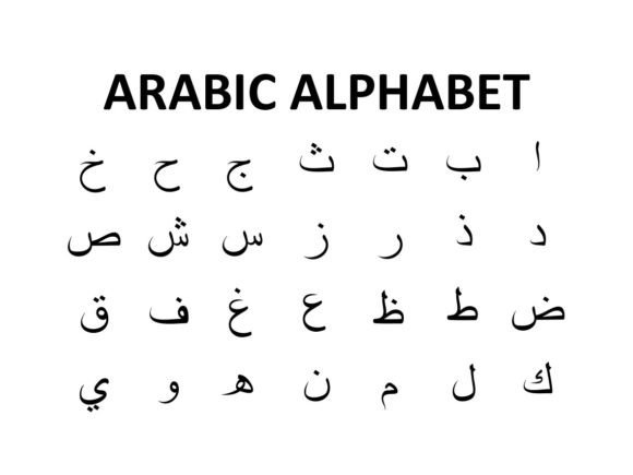 Arabic Alphabet SVG for Local Business Branding and Graphics