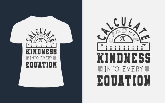 Calculate Kindness Math T-Shirt Design for Blog and Web Graphics