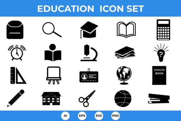 Education Icons Set Review for Embroidery Projects