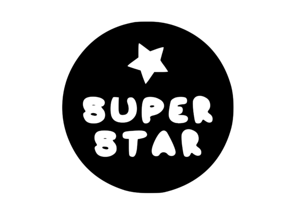 Good Job Sticker - Super Star: A Graphic Design Asset for Crafts and Content Publishing