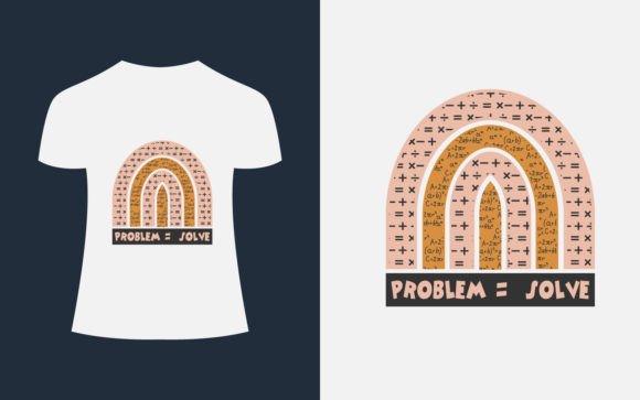 Problem Equal Solve Math T-Shirt Design Graphics